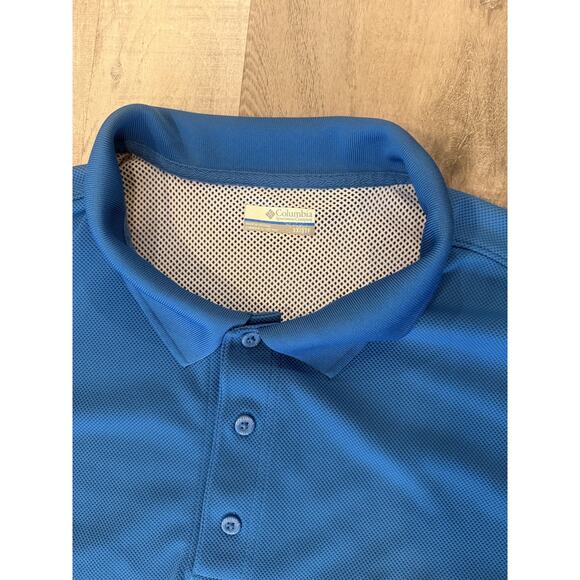 Columbia PFG Polo Shirt Mens 3XL Blue Omni-Shade Performance Fishing Golf - Picture 5 of 8
